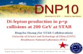 Di-lepton production in  p+p  collisions at 200  GeV  at STAR