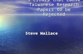 9  Errors that Cause Taiwanese Research Papers to be Rejected