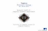 Topics Project  Group WS 2014/2015