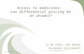 Access to medicines:  can differential pricing be an answer?