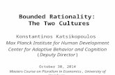 Bounded Rationality:  The Two Cultures
