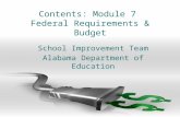 Contents:  Module  7  Federal Requirements & Budget
