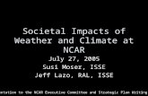 Societal Impacts of Weather and Climate at NCAR
