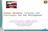 Global Warming:  Concerns and Challenges  for the Philippines