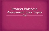 Smarter Balanced Assessment Item Types