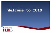 Welcome  to IU13