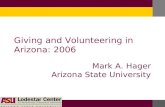 Giving and Volunteering in Arizona: 2006