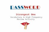 Strongest One  Vocabulary & High Frequency Review Activity