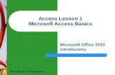 Access Lesson 1 Microsoft Access Basics