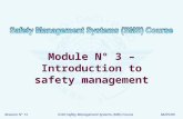 Module N ° 3 – Introduction to safety management