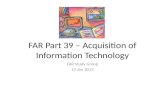 FAR Part 39 – Acquisition of Information Technology