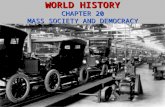 WORLD HISTORY CHAPTER 20 MASS SOCIETY AND DEMOCRACY