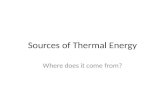 Sources of Thermal Energy