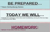 BE PREPARED … Have Gettysburg Notes