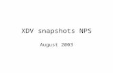 XDV snapshots NPS
