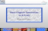 Plain English Summaries In ATLAS