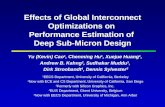 Effects of Global Interconnect Optimizations on  Performance Estimation of  Deep Sub-Micron Design