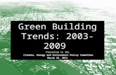 Green Building Trends: 2003-2009  Presented to the