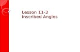 Lesson 11-3   Inscribed Angles