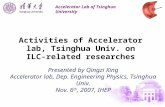 Activities of Accelerator lab, Tsinghua Univ. on ILC-related researches