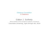 Distance Correlation  E-Statistics