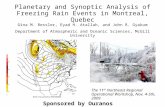 Planetary and Synoptic Analysis of Freezing Rain Events in Montreal, Quebec