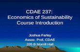 CDAE 237:  Economics of Sustainability Course Introduction
