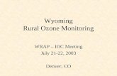 Wyoming Rural Ozone Monitoring