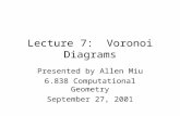 Lecture 7:  Voronoi Diagrams