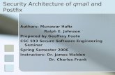 Security Architecture of  qmail  and Postfix