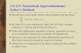 Ch 2.7: Numerical Approximations:  Euler’s Method