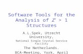 Software Tools for the Analysis of  Z’  > 1 Structures