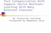 Text Categorization With Support Vector Machines: Learning With Many Relevant Features