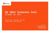 Q3 2011 Investor Call