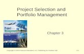 Project Selection and  Portfolio Management