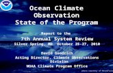 Ocean Climate Observation State of the Program