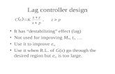 Lag controller design