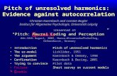 Pitch of unresolved harmonics:  Evidence against autocorrelation