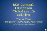 NKU General Education “Scholars in Training”