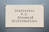Statistics 4.2: Binomial Distributions