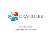 Granules India  Corporate Presentation