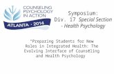 Symposium: Div. 17  Special Section - Health Psychology