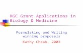 RGC Grant Applications in Biology & Medicine