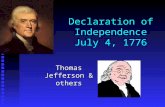 Declaration of Independence July 4, 1776