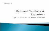 Rational Numbers & Equations