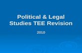 Political & Legal Studies TEE Revision