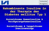 Rekombinante Insuline in der Therapie des  Diabetes mellitus Typ 1