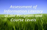 Assessment of Information Literacy at the Program and Course Levels