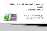 Unified Land Development Code Update 2012