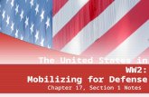 The United States in WW2: Mobilizing for Defense